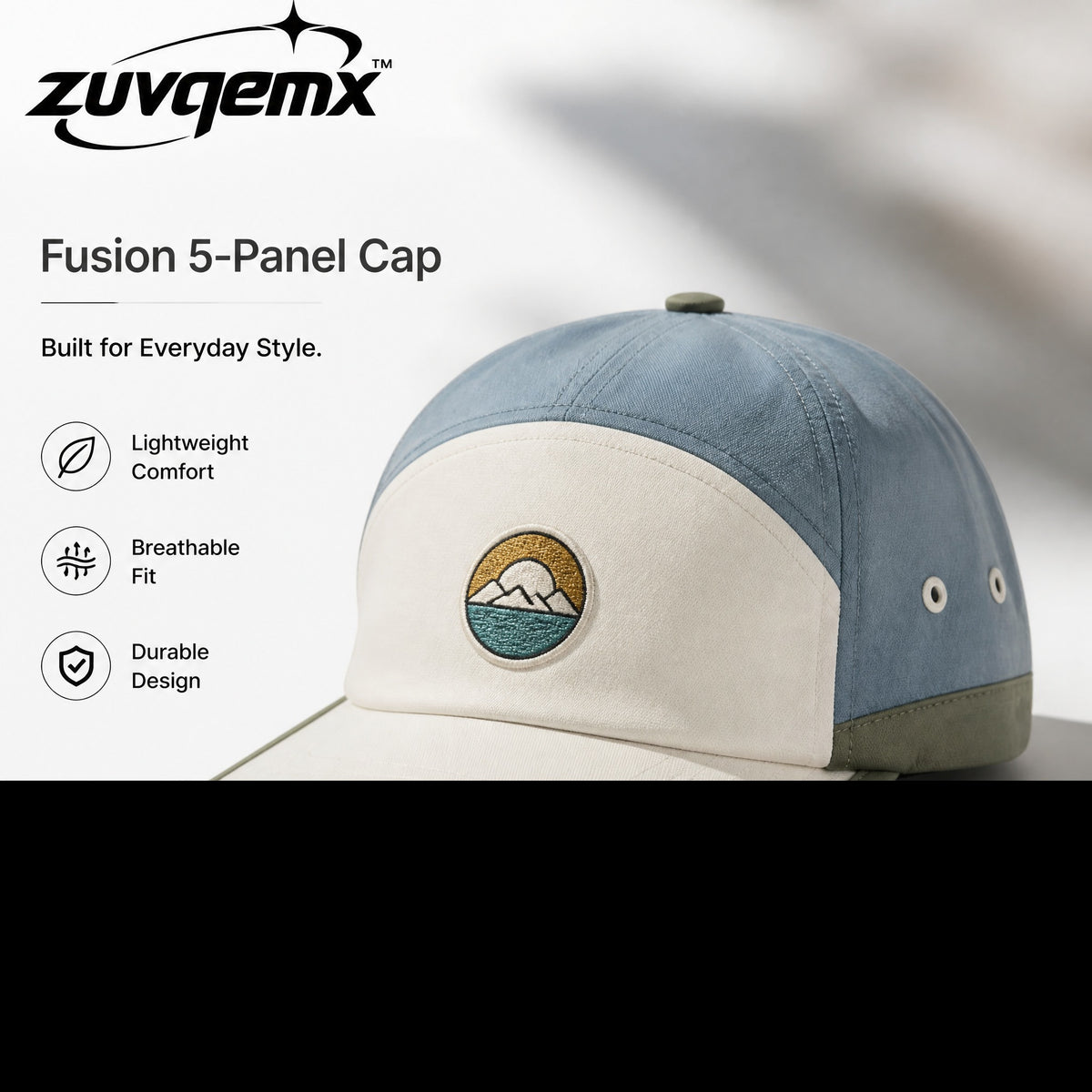 𝒛𝒖𝒗𝒒𝒆𝒎𝒙™ Fusion 5-Panel Cap — view 1