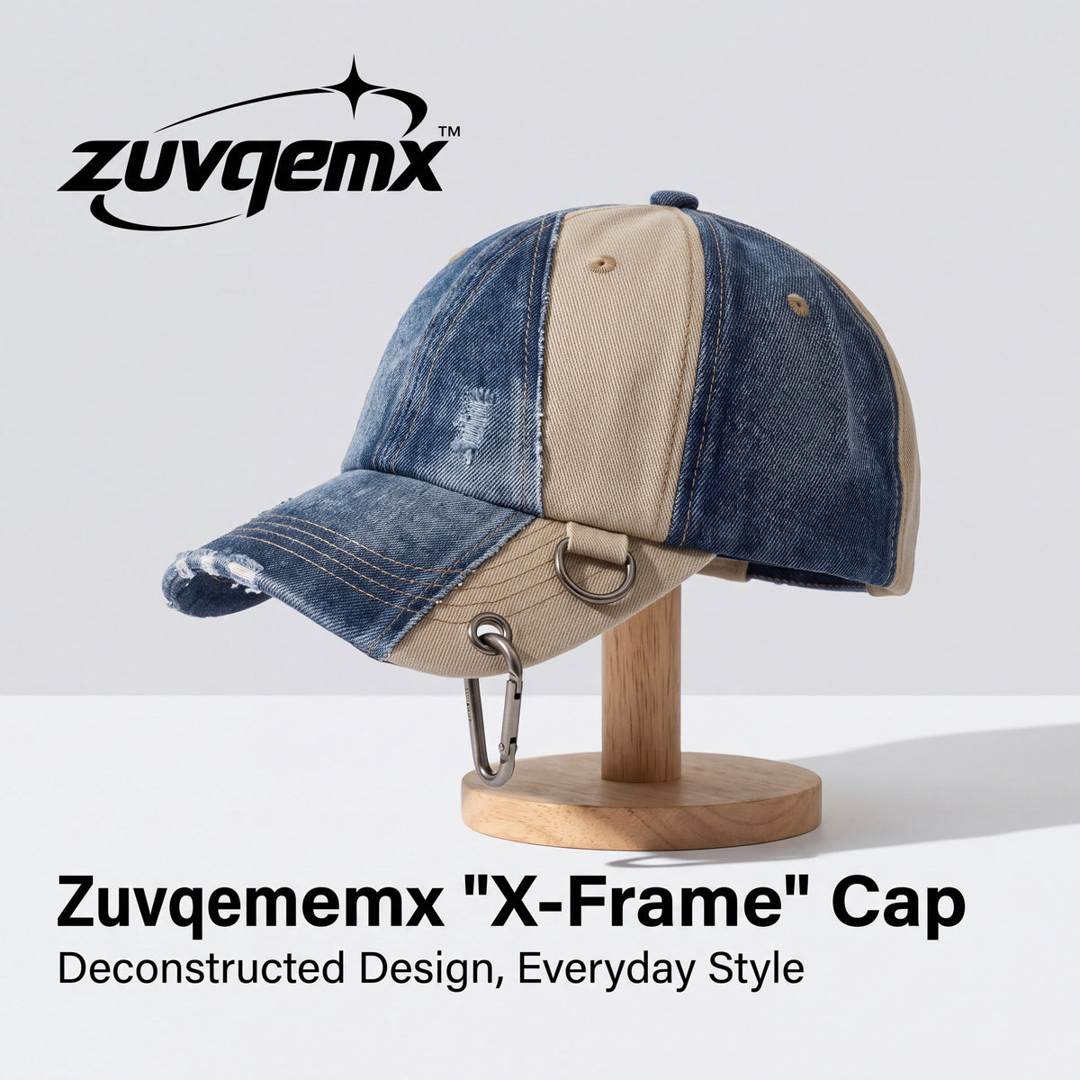 𝒛𝒖𝒗𝒒𝒆𝒎𝒙™ X-Frame Denim Cap — view 1