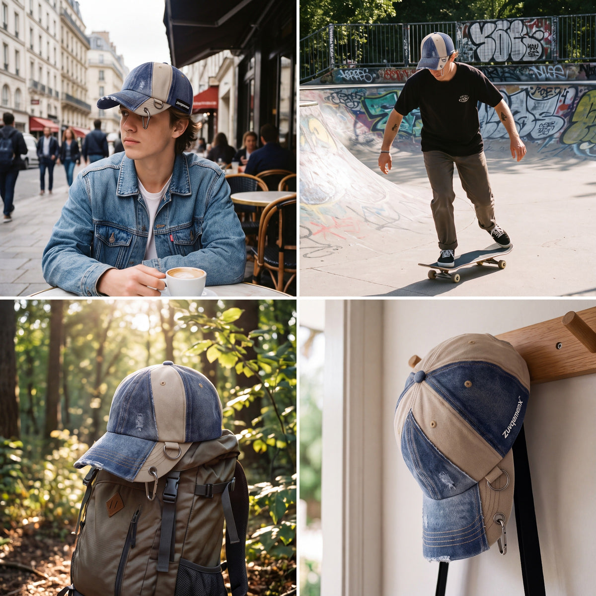 𝒛𝒖𝒗𝒒𝒆𝒎𝒙™ X-Frame Denim Cap — view 2