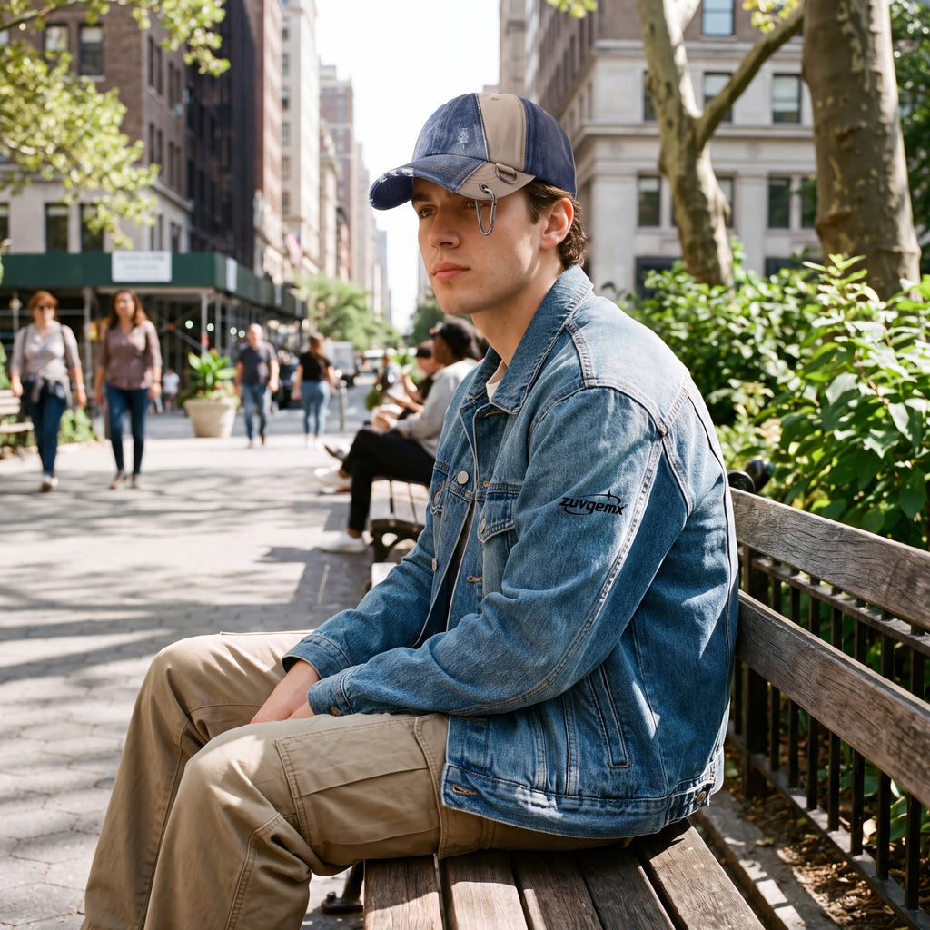 𝒛𝒖𝒗𝒒𝒆𝒎𝒙™ X-Frame Denim Cap — view 3
