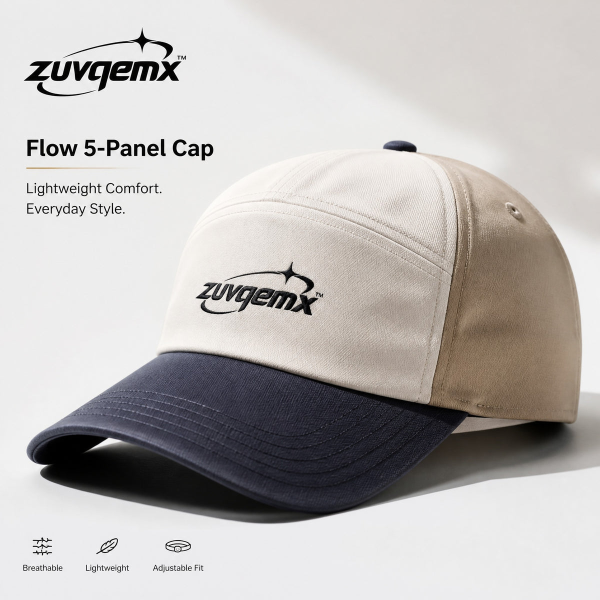 𝒛𝒖𝒗𝒒𝒆𝒎𝒙™ Flow 5-Panel Cap — view 1
