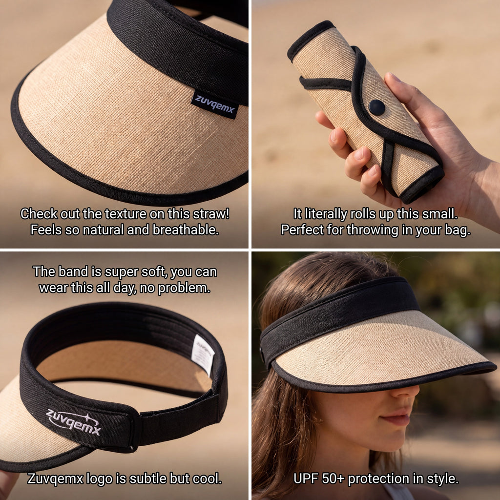 𝒛𝒖𝒗𝒒𝒆𝒎𝒙™ SunShade Roll-Up Visor — view 4