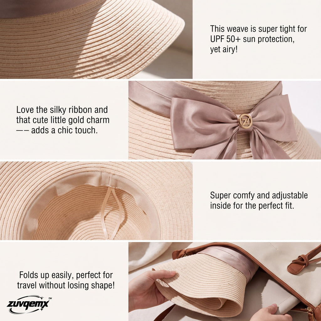 𝒛𝒖𝒗𝒒𝒆𝒎𝒙™ Ribbon Wide-Brim Sun Hat — view 4