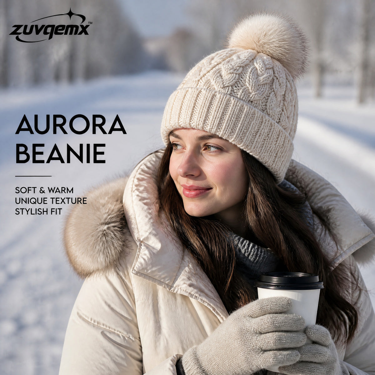 𝒛𝒖𝒗𝒒𝒆𝒎𝒙™ Aurora Pom Beanie — view 5