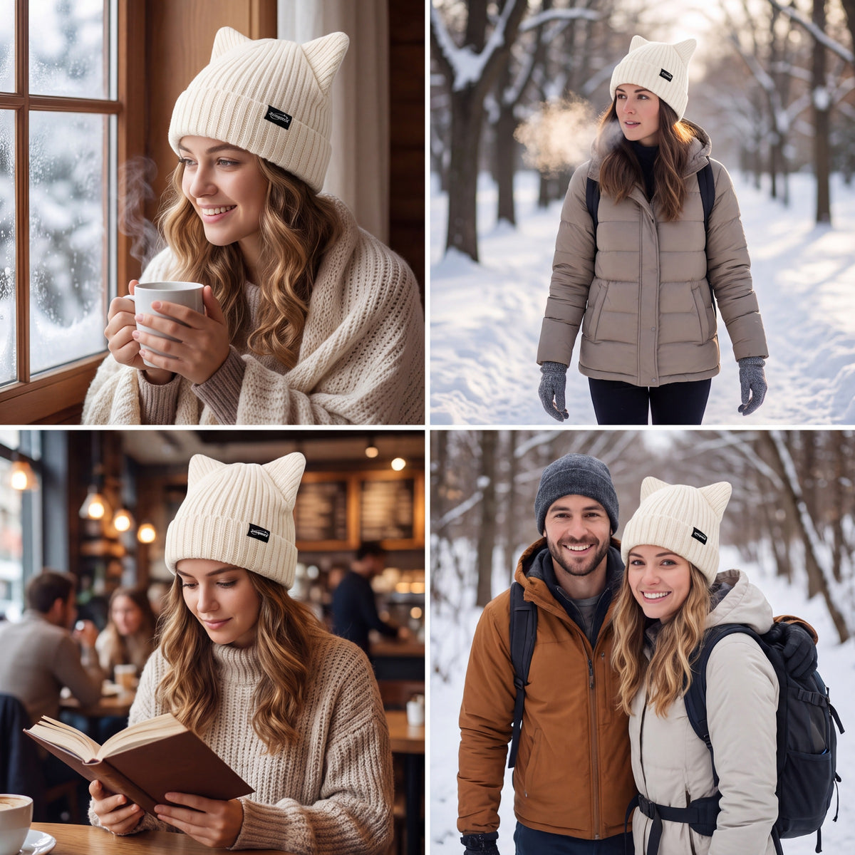 𝒛𝒖𝒗𝒒𝒆𝒎𝒙™ Kitty Ears Ribbed Beanie — view 2