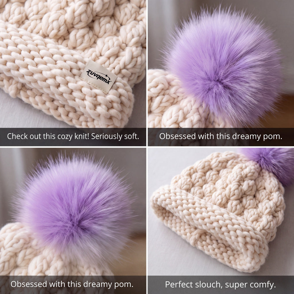 𝒛𝒖𝒗𝒒𝒆𝒎𝒙™ Cloud Puff Beanie — view 4