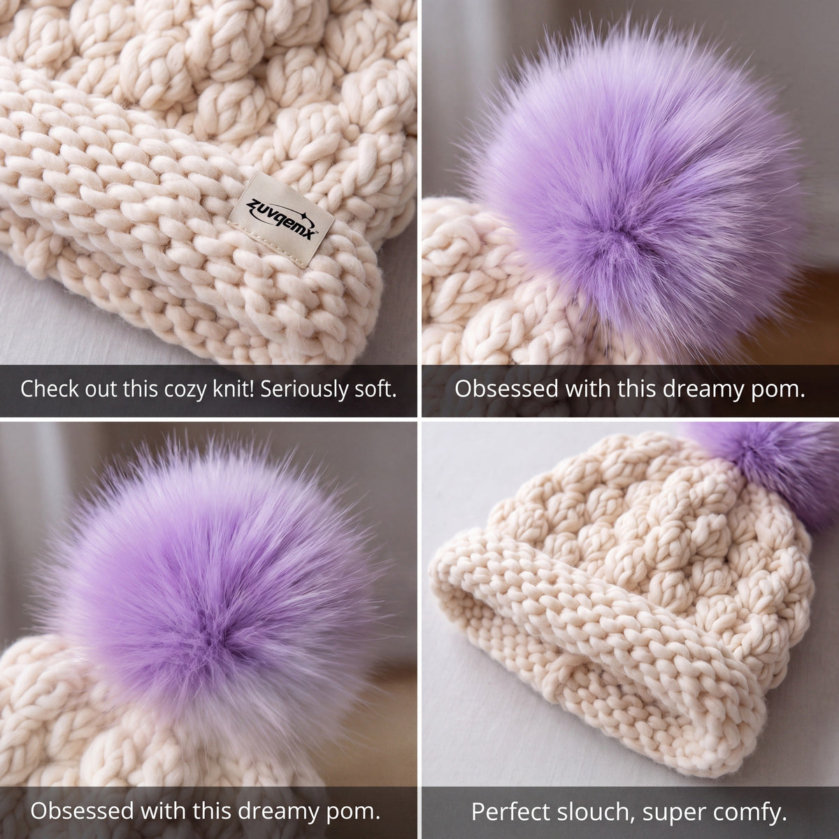 𝒛𝒖𝒗𝒒𝒆𝒎𝒙™ Cloud Puff Beanie — view 4